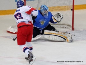 IIHF U18 World Championship 2014 Finland  FIN - CZEJakub Vrana #13 , Kaapo Kähkönen #30