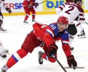 IIHF World Championship 2014  Sergei Kalinin #40, Rodrigo Lavins #2