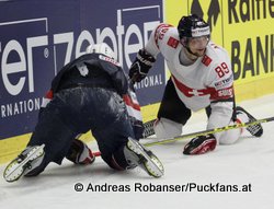 IIHF World Championship 2015 1/4 Finale USA - SUI Seth Jones #3, Cody Almond #89 © Andreas Robanser/Puckfans.at 