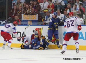 IIHF World Championship 2014  Viktor Tikhonov #10, Yevgeni Malkin #11, Mikael Backlund #60, Tim Erixon #4, Yevgeni Medvedev #82