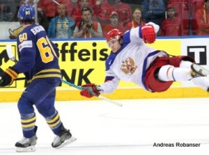 IIHF World Championship 2014  Mikael Backlund #60, Sergei Plotnikov #16
