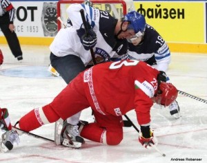 IIHF World Championship 2014  Andrei Stas #23 , Jori Lehtera #21 , Tuukka Mäntylä #18