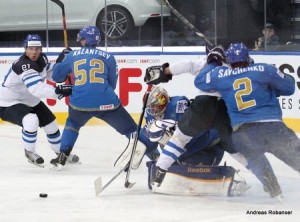 IIHF World Championship 2014  Petri Kontiola #27 Anton Kazantsev #52 , Alexei Ivanov #28 , Roman Savchenko #2