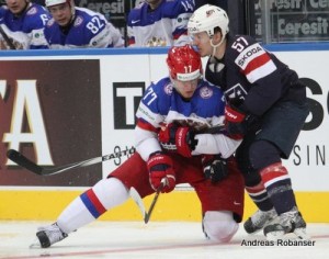 IIHF World Championship 2014 Anton Belov #77 , Tommy Wingels #57