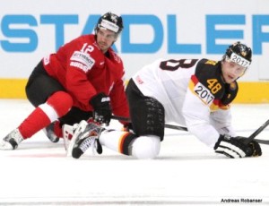 IIHF World Championship 2014  Luca Cunti #12 , Frank Hördler #48