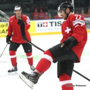 IIHF World Championship 2014  Thomas Rüfenacht #9 , Yannick Weber #77