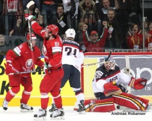 Andrei Stepanov #61, Sergei Kostitsyn #74, Vincent Trocheck #21 , Tim Thomas #30