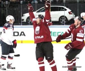 IIHF World Championship 2014  Tim Stapleton #19 , Martins Cipulis #47