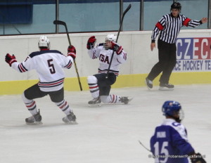 Ivan Hlinka Memorial Karch Bachman #9, Grant Gabriele #5 © Andreas Robanser/Puckfans.at