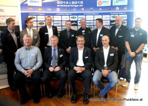 Die EBEL Head Coaches der Saison 2014/15 © Andreas Robanser/Puckfans.at 