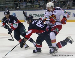 Slovan Bratislava - Jokerit Helsinki KHL - Saison 2014/15 Mario Bliznak  #55, Tomas Starosta #97