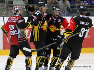 CHL Torjubel der Vienna Capitals © Andreas Robanser/Puckfans.at 