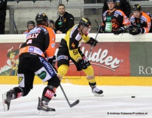 Vienna Capitals - Graz 99ers EBEL Saison 14/15 Matt Kelly #4, Mario Fischer #50