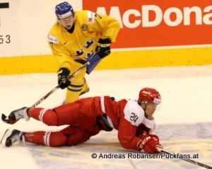 IIHF World Junior Championship 2015 Air Canada Center, Toronto Dänemark - Schweden  Julius Bergman #7, Nikolaj Ehlers #24
