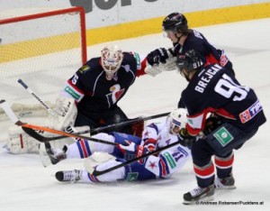Slovan Bratislava - SKA St. Petersburg KHL Saison 2014/2015 Johan Backlund #26, Patrick Thoresen  #41, Jan Brejcak #91
