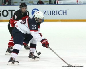 IIHF U18 World Championship 2015 1/2 Final CAN - USA Matt Barzal #14, Troy Terry #23