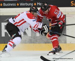 Testspiel AUT - CAN Florian Iberer #48, Tyler Ennis #63 © Andreas Robanser/Puckfans.at 