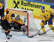 IIHF World Championship 2015 Preliminary Round SWE - GER Thomas Oppenheimer #19,Timo Pielmeier #51, Filip Forsberg #9 © Andreas Robanser/Puckfans.at