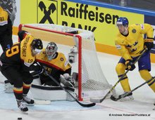 IIHF World Championship 2015 Preliminary Round SWE - GER Thomas Oppenheimer #19,Timo Pielmeier #51, Filip Forsberg #9 © Andreas Robanser/Puckfans.at 