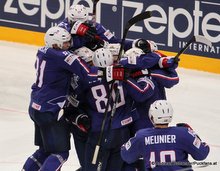 IIHF World Championship 2015 Preliminary Round LAT - FRA Jubel Team Frankreich