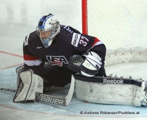 IIHF World Championship 2015 Connor Hellebuyck #37 © Andreas Robanser/Puckfans.at 