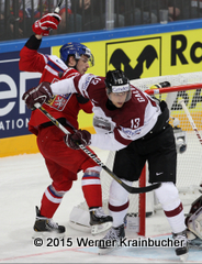 IIHF World Championship 2015 Preliminary Round LAT - CZE Guntis GALVINS (LAT) ⒸWerner Krainbucher/Puckfans.at