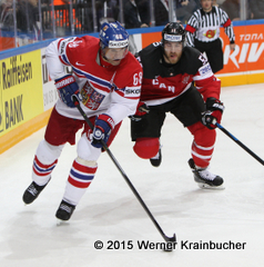 IIHF World Championship 2015 Preliminary Round CAN - CZE  Jaromir JAGR (CZE); David SAVARD (CAN) ⒸWerner Krainbucher/Puckfans.at