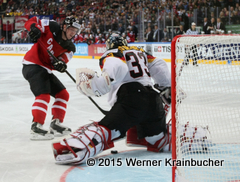 IIHF World Championship 2015 Preliminary Round CAN - GER Matt DUCHENE (CAN); Danny AUS DEN BIRKEN (GER) ⒸWerner Krainbucher/Puckfans.at   