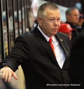 Team Canada  Head Coach Stan Butler  Memorial of Ivan Hlinka 2015  ©Puckfans.at/Andreas Robanser