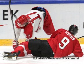 IIHF World Junior Championship 2016 Finland/Helsinki, Helsingin Jäähalli DEN - SUI Mathias From #17, Marco Forrer #9 ©hockeyfans.ch/Andreas Robanser