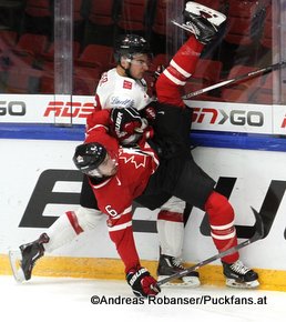 IIHF World Junior Championship 2016 Finland/Helsinki, Helsingin Jäähalli    SUI - CAN Brandon Hickey #6, Timo Meier #28 ©Puckfans.at/Andreas Robanser