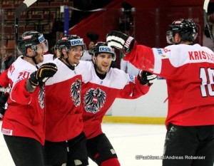 2016 IIHF World Championship Division I Torjubel Österreich ©Det MacRossi / Micha Karlsdottir