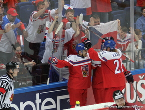 2016 IIHF World Championship Russia, Ice Palace, Moscow LAT - CZE Tomas Plekanec #14, Lukas Kaspar #22 ©Puckfans.at/Andreas Robanser