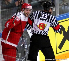 2016 IIHF World Championship Russia, VTB Ice Palace, Moscow  DEN - CZE Nicklas Jensen #17 ©Puckfans.at/Andreas Robanser