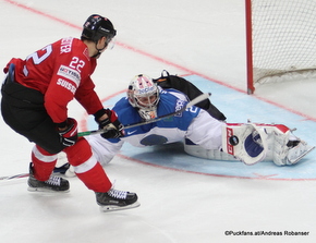 2016 IIHF World Championship Russia, Ice Palace, Moscow  SUI - KAZ Nino Niederreiter #22, Vitali Kolesnik #20 ©Puckfans.at/Andreas Robanser