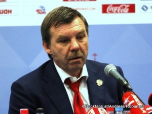 2016 IIHF World Championship Russia, VTB Ice Palace, Moscow Semifinale FIN - RUS Olegs Znarok ©Puckfans.at/Andreas Robanser