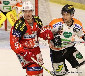 Oliver SETZINGER und Tyler CUMA EBEL Saison 2015-16 ©Puckfans.at/Werner Krainbucher