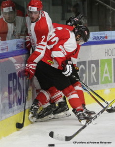 AUT - DEN Christian Mieritz #2, Yannic Pilloni #22 Eishalle Graz Liebenau ©Puckfans.at/Andreas Robanser