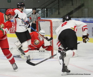AUT - BLR Alexsander Osipov #20, Benjamin Nissner #9 Eishalle Graz Liebenau ©Puckfans.at/Andreas Robanser