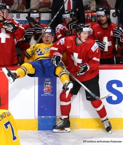 IIHF World Juniors Championship 2017 SUI - SWE Jerome Portmann #8 Bell Center, Montreal ©Puckfans.at/Andreas Robanser