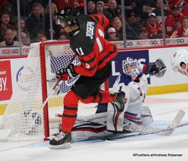 IIHF World Juniors Championship 2017 Gold Medal Game USA - CAN Tyler Parsons #1, Mathieu Joseph #11 Centre Bell, Montreal ©Puckfans.at/Andreas Robanser