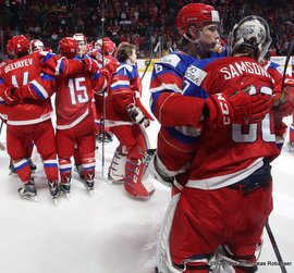 IIHF World Juniors Championship 2017 Bronze Medal Game SWE - RUS Kirill Urakov #8, Ilya Samsonov #30 Centre Bell, Montreal ©Puckfans.at/Andreas Robanser