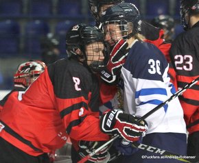 IIHF U18 World Championship 2017 FIN - CAN Jett Woo #8, Olli Maansaari #36 ZS Poprad, Slovakia ©Puckfans.at/Andreas Robanser