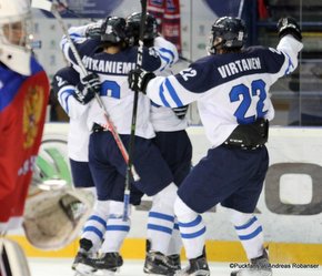IIHF U18 World Championship 2017 Semifinal FIN - RUS Jesperi Kotkaniemi #19, Santeri Virtanen #22 ZS Poprad, Slovakia ©Puckfans.at/Andreas Robanser