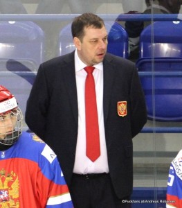 IIHF U18 World Championship 2017 RUS Head Coach Sergei Golubovich ZS Poprad, Slovakia ©Puckfans.at/Andreas Robanser