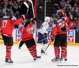 IIHF World Championship 2017 CAN - FRA Wayne Simmonds #17, Jeff Skinner #53, Jordann Perret #72, Claude Giroux #28 Paris, Bercy ©Puckfans.at/Andreas Robanser