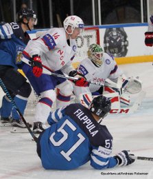 IIHF World Championship 2017 NOR - FIN Sebastian Aho #20, Dennis Sveum, Lars Haugen #30, Valtteri Filppula #51 Paris, Bercy ©Puckfans.at/Andreas Robanser