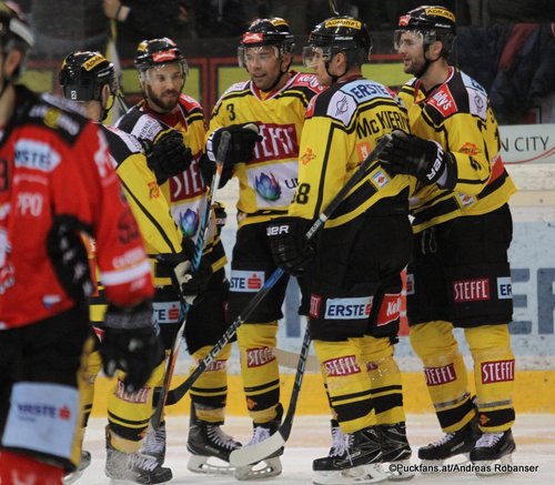 Vienna Capitals - HC Orli Znojmo Torjubel Peter Schneider #3, Ryan McKiernan #58 Albert Schultz Eishalle ©Puckfans.at/Andreas Robanser