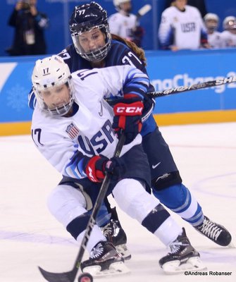 Olympic Winter Games Pyeongchang 2018 Women: FIN - USA Jocelyne Lamoureux #17 Kwandong Hockey Centre ©Andreas Robanser