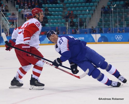 Olympic Winter Games Pyeongchang 2018 SVK - OA RUS Andrei Zubarev #28, Ladislav Nagy #27 Gangneung Hockey Centre ©Andreas Robanser